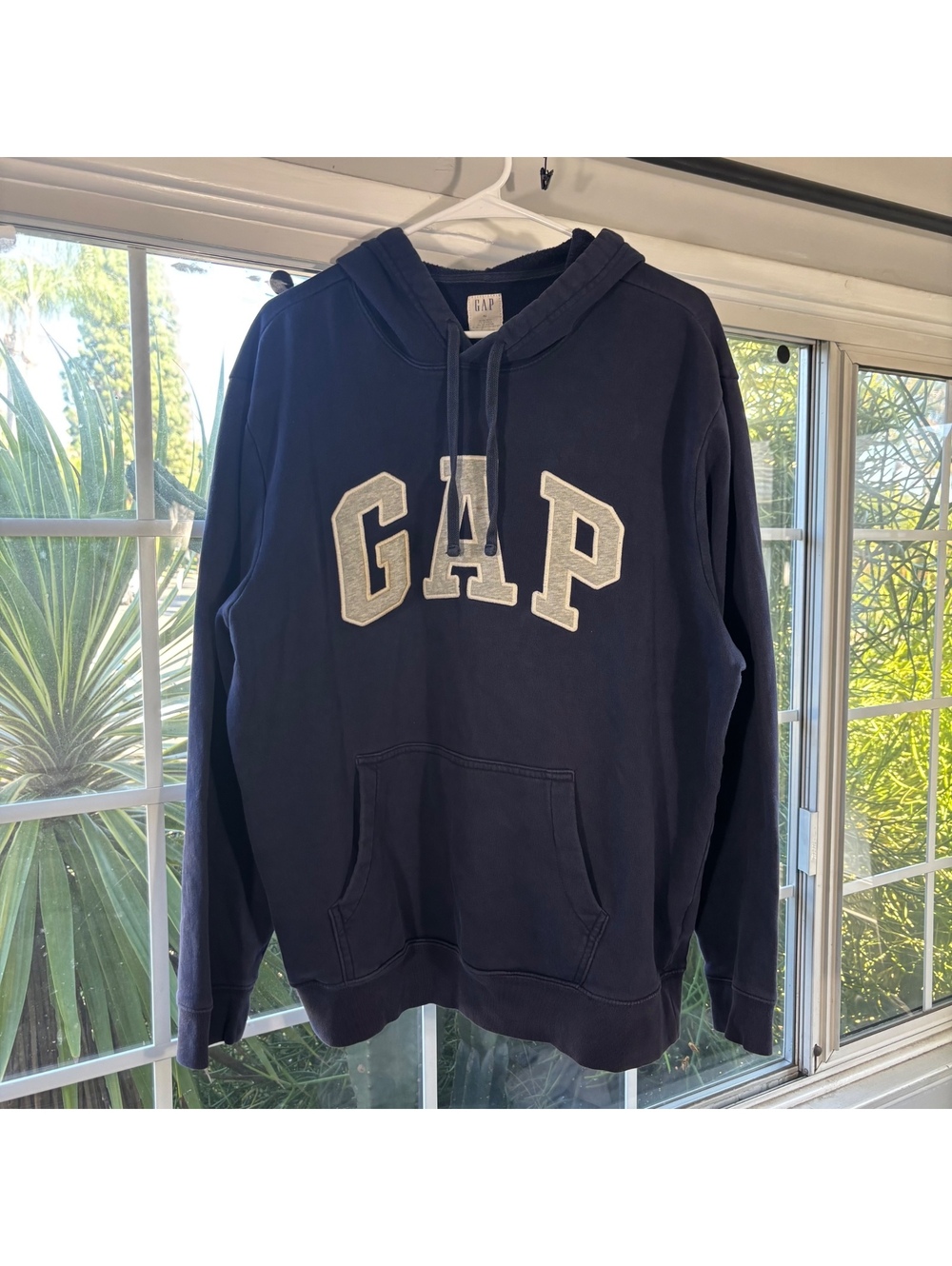 Y2k Gap Navy Blue Spellout Hoodie